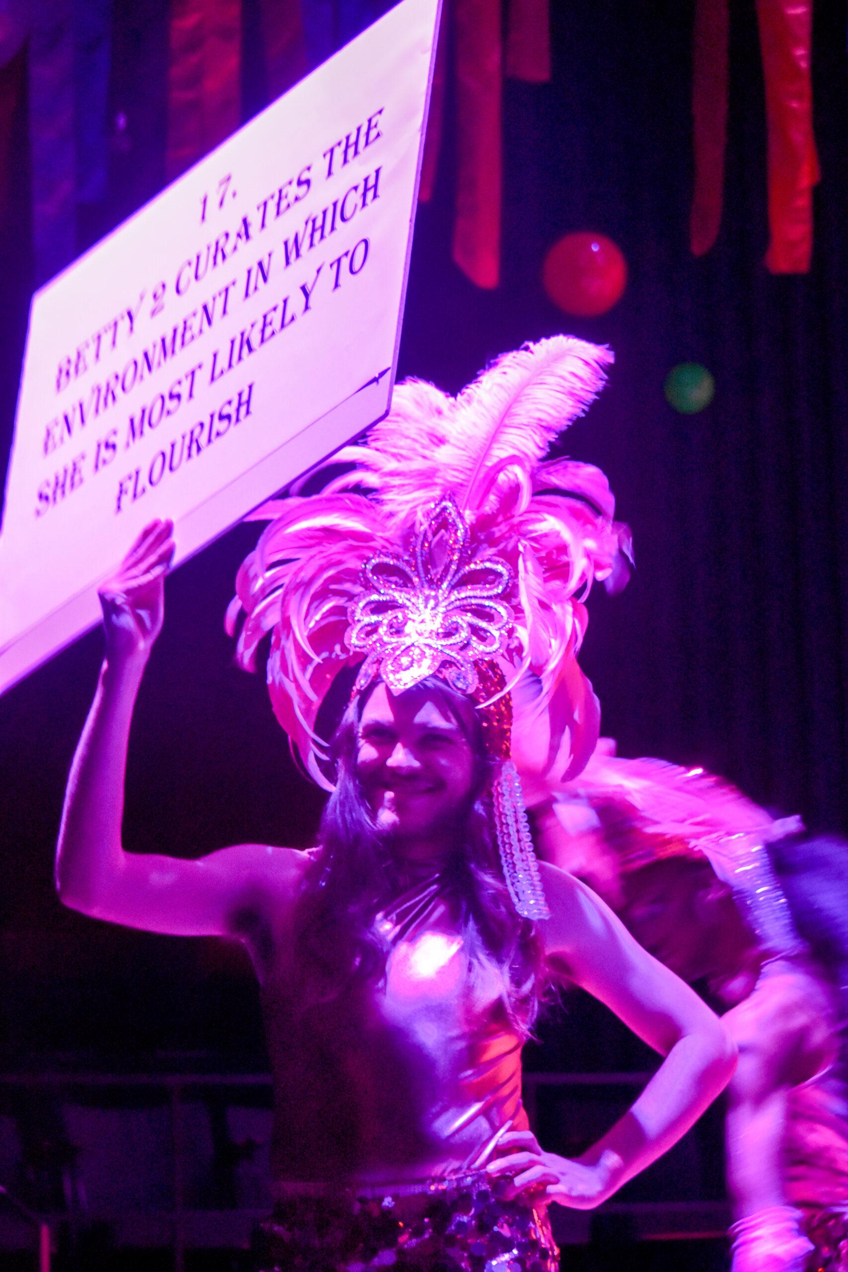 Ring person with sign
